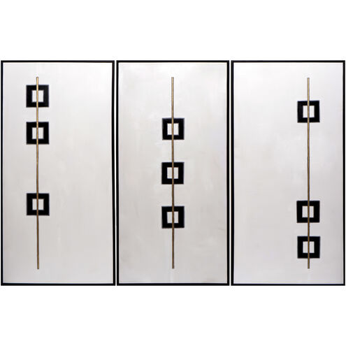 Boxed In 60 X 30 inch Hand Painted Art, Set Of 3